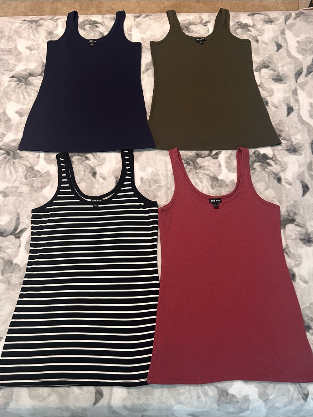 Torrid Cotton Modal Rib Double Scoop Neck Tanks
